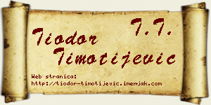 Tiodor Timotijević vizit kartica